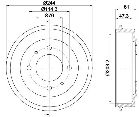 Handler.Part Brake drum MINTEX MBD328 1