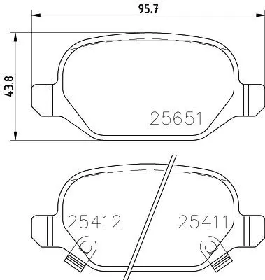 Handler.Part Brake pad set, disc brake MINTEX MDB3332 1