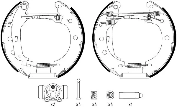 Handler.Part Brake shoe set MINTEX MSP145 1