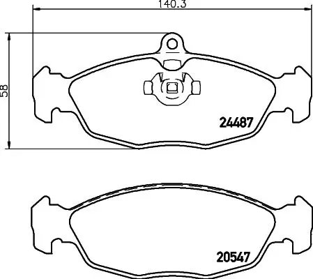 Handler.Part Brake pad set, disc brake MINTEX MDB2243 1