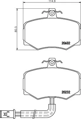 Handler.Part Brake pad set, disc brake MINTEX MGB421 1