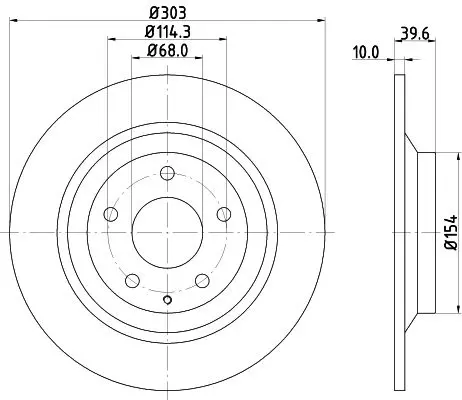 Handler.Part Brake disc MINTEX MDC2388 1