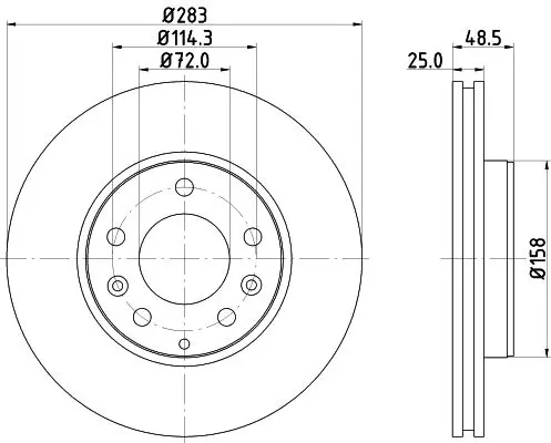 Handler.Part Brake disc MINTEX MDC1664 1