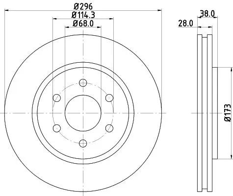 Handler.Part Brake disc MINTEX MDC2163 1