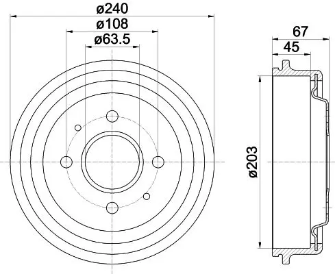 Handler.Part Brake drum MINTEX MBD132 1