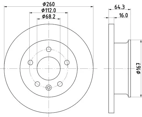 Handler.Part Brake disc MINTEX MDC912 1