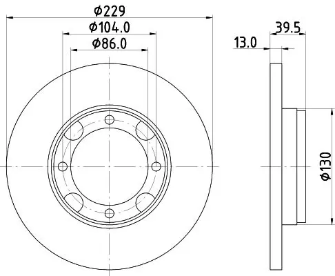 Handler.Part Brake disc MINTEX MDC420 1