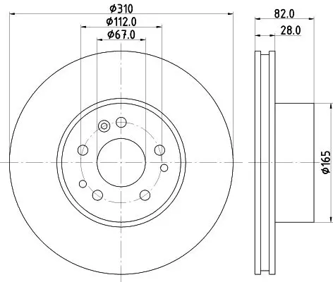 Handler.Part Brake disc MINTEX MDC764 1