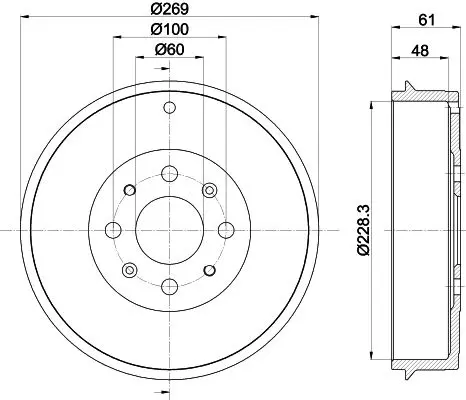 Handler.Part Brake drum MINTEX MBD256 1