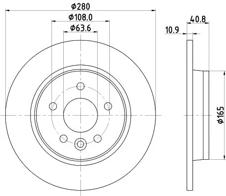 Handler.Part Brake disc MINTEX MDC2529C 1