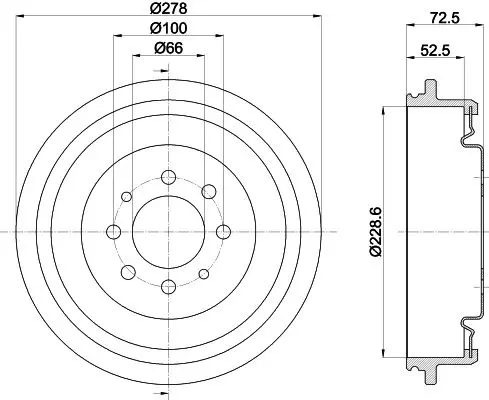 Handler.Part Brake drum MINTEX MBD043 1