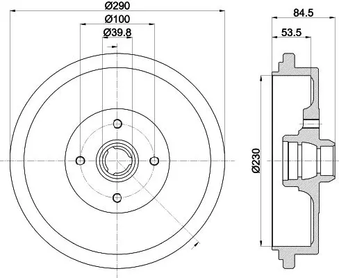 Handler.Part Brake drum MINTEX MBD218 1