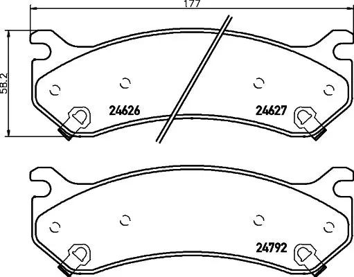 Handler.Part Brake pad set, disc brake MINTEX MDB2364 1