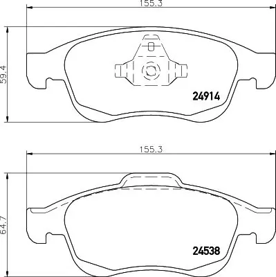 Handler.Part Brake pad set, disc brake MINTEX MDB3043 1