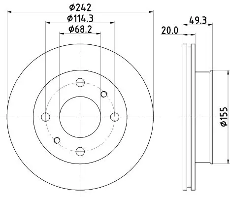 Handler.Part Brake disc MINTEX MDC583 1