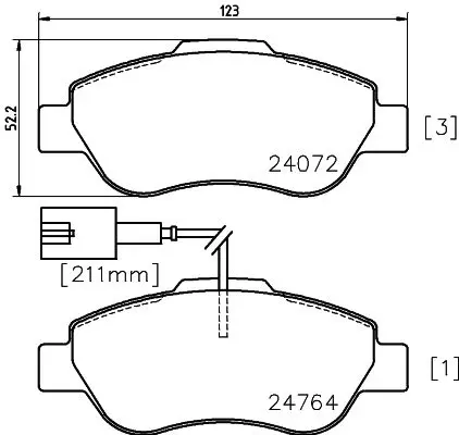 Handler.Part Brake pad set, disc brake MINTEX MDB3019 1