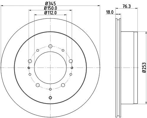 Handler.Part Brake disc MINTEX MDC2288 1