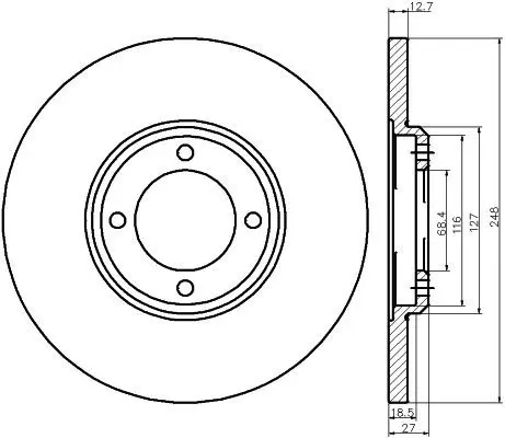 Handler.Part Brake disc MINTEX MDC8 1