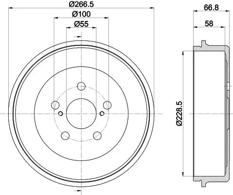 Handler.Part Brake drum MINTEX MBD174 1