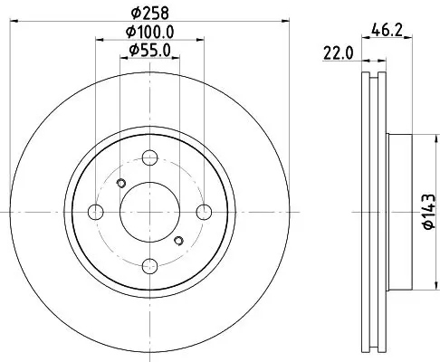 Handler.Part Brake disc MINTEX MDC1832 1