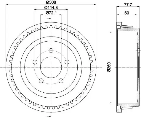 Handler.Part Brake drum MINTEX MBD185 1