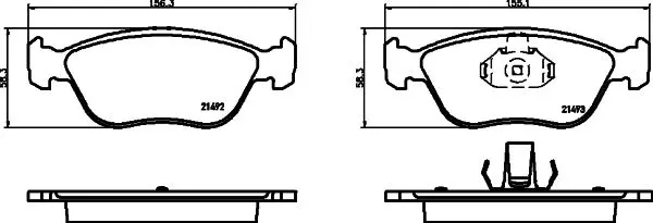 Handler.Part Brake pad set, disc brake MINTEX MDB1984 1