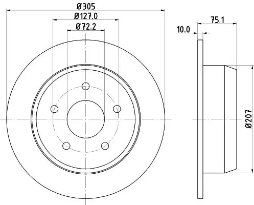 Handler.Part Brake disc MINTEX MDC1489 1