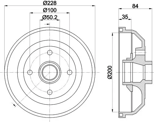 Handler.Part Brake drum MINTEX MBD047 1