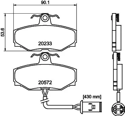 Handler.Part Brake pad set, disc brake MINTEX MGB412 1