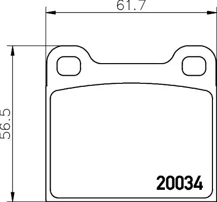 Handler.Part Brake pad set, disc brake MINTEX MDB1002 1