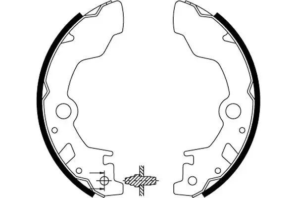 Handler.Part Brake shoe set MINTEX MFR418 1