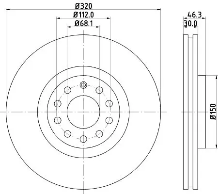 Handler.Part Brake disc MINTEX MDC1444 1