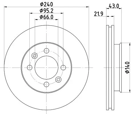 Handler.Part Brake disc MINTEX MDC417 1