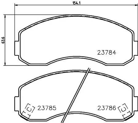 Handler.Part Brake pad set, disc brake MINTEX MDB1915 1