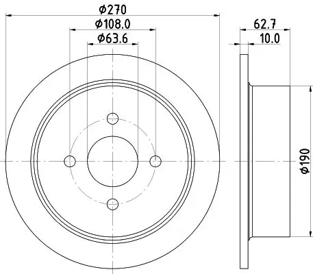 Handler.Part Brake disc MINTEX MDC790 1