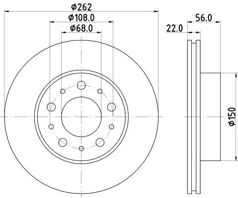 Handler.Part Brake disc MINTEX MDC734 1