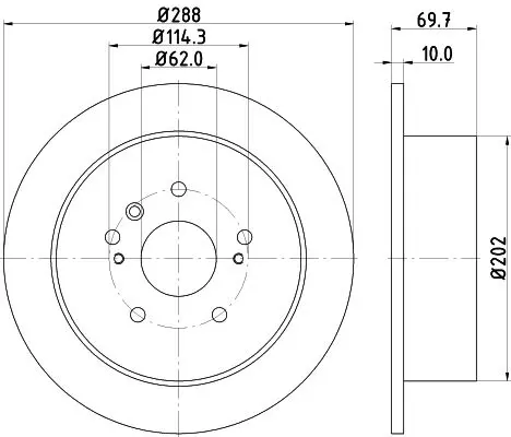 Handler.Part Brake disc MINTEX MDC1857 1