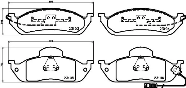 Handler.Part Brake pad set, disc brake MINTEX MDB1936 1