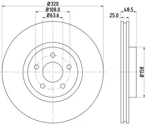 Handler.Part Brake disc MINTEX MDC1800C 1