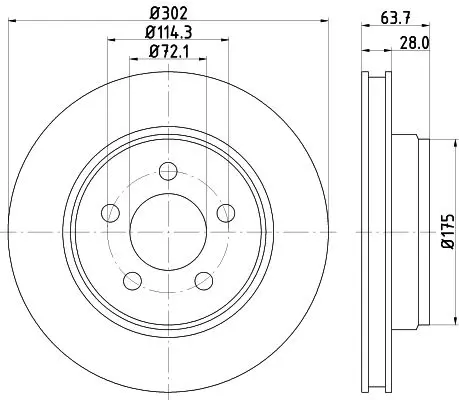 Handler.Part Brake disc MINTEX MDC2501 1