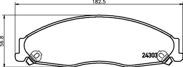 Handler.Part Brake pad set, disc brake MINTEX MDB2323 1