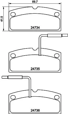 Handler.Part Brake pad set, disc brake MINTEX MDB2994 1