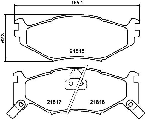 Handler.Part Brake pad set, disc brake MINTEX MDB1718 1