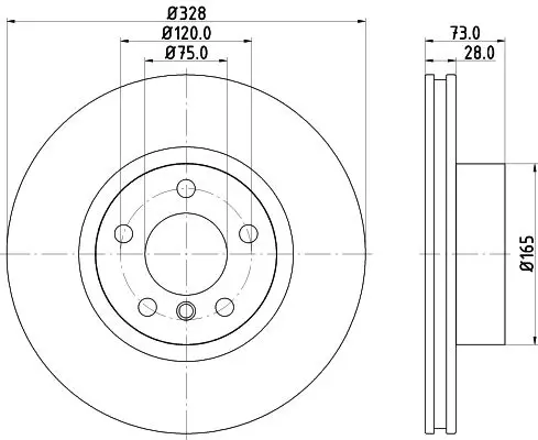 Handler.Part Brake disc MINTEX MDC2549 1