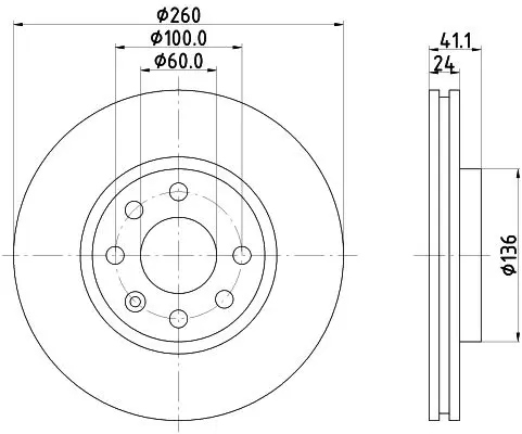 Handler.Part Brake disc MINTEX MDC1455 1