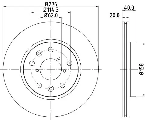 Handler.Part Brake disc MINTEX MDC2346 1