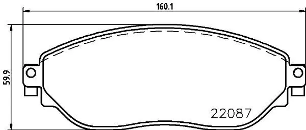 Handler.Part Brake pad set, disc brake MINTEX MDB3755 1