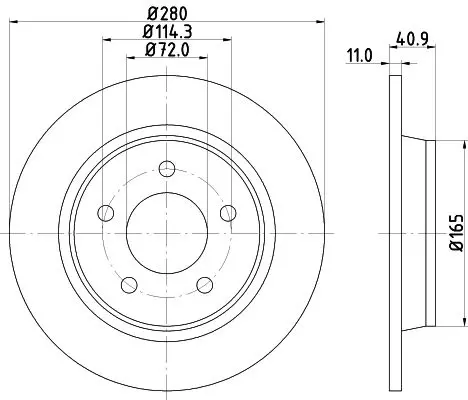 Handler.Part Brake disc MINTEX MDC1717 1