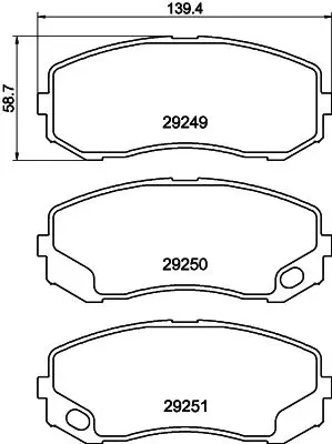 Handler.Part Brake pad set, disc brake MINTEX MDB2988 1