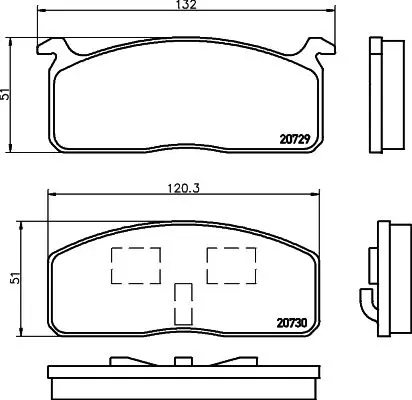 Handler.Part Brake pad set, disc brake MINTEX MDB1144 1